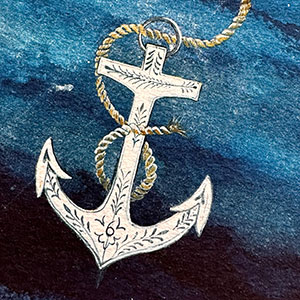 Be Like The Rock Blessing calligraphy detail